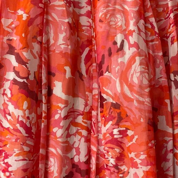 Coldwater Creek Floral Orange Skirt Small NWT - Picture 6 of 14